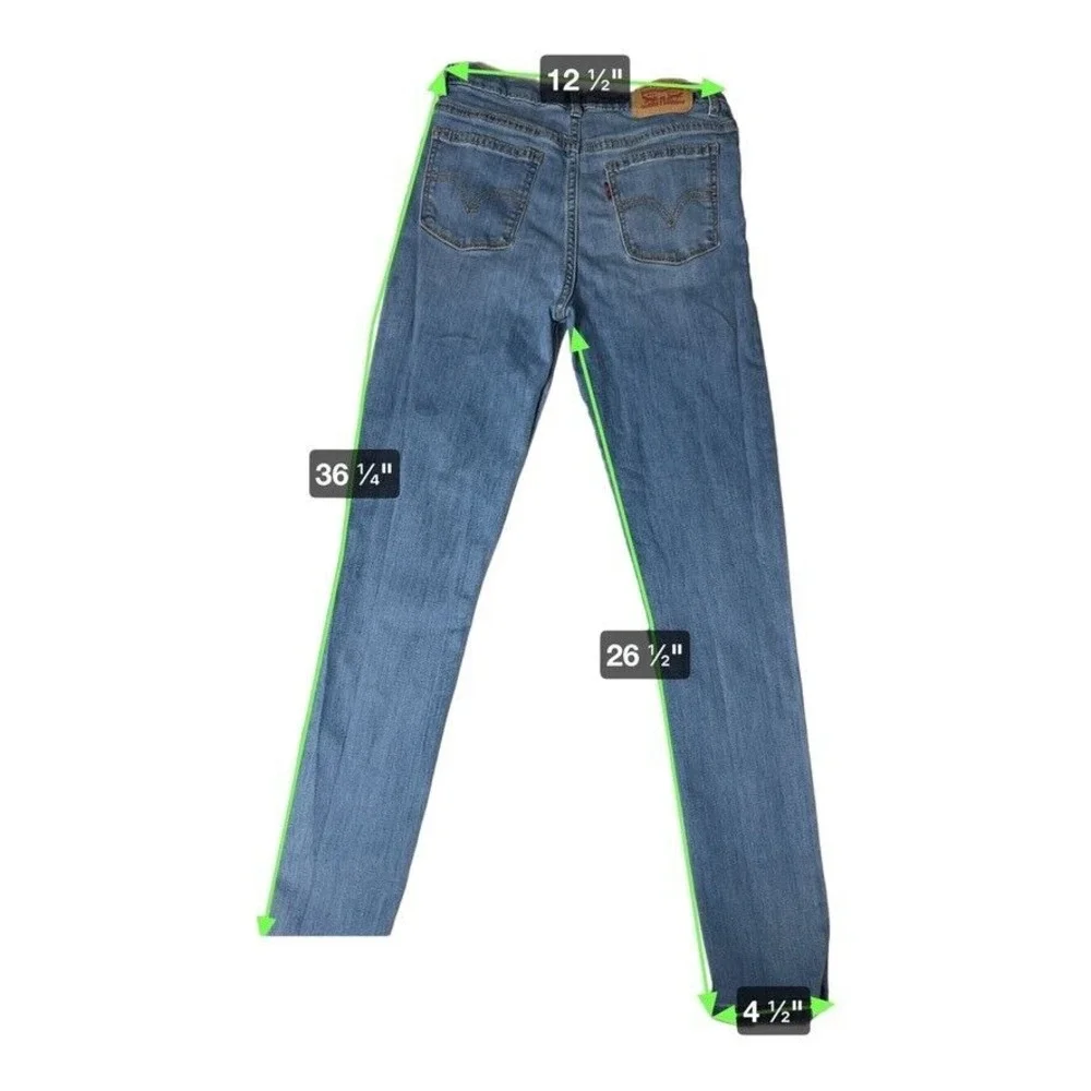 Levi's Girls 720 High Rise Super Skinny Jeans Size 14‎ Blue Denim